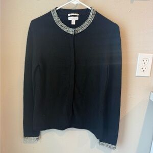 Charter Club Cashmere Cardigan with Silver Accents